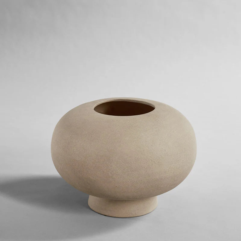 KABIN VASE, FAT - SAND