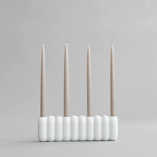 TUBE CANDLEHOLDER, BIG - BONE WHITE