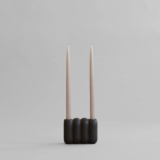 TUBE CANDLEHOLDER, MINI - COFFEE