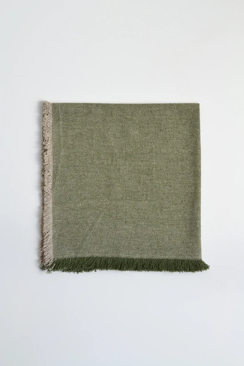 Bilbao Napkins, Rustic Green & Natural Set of 4