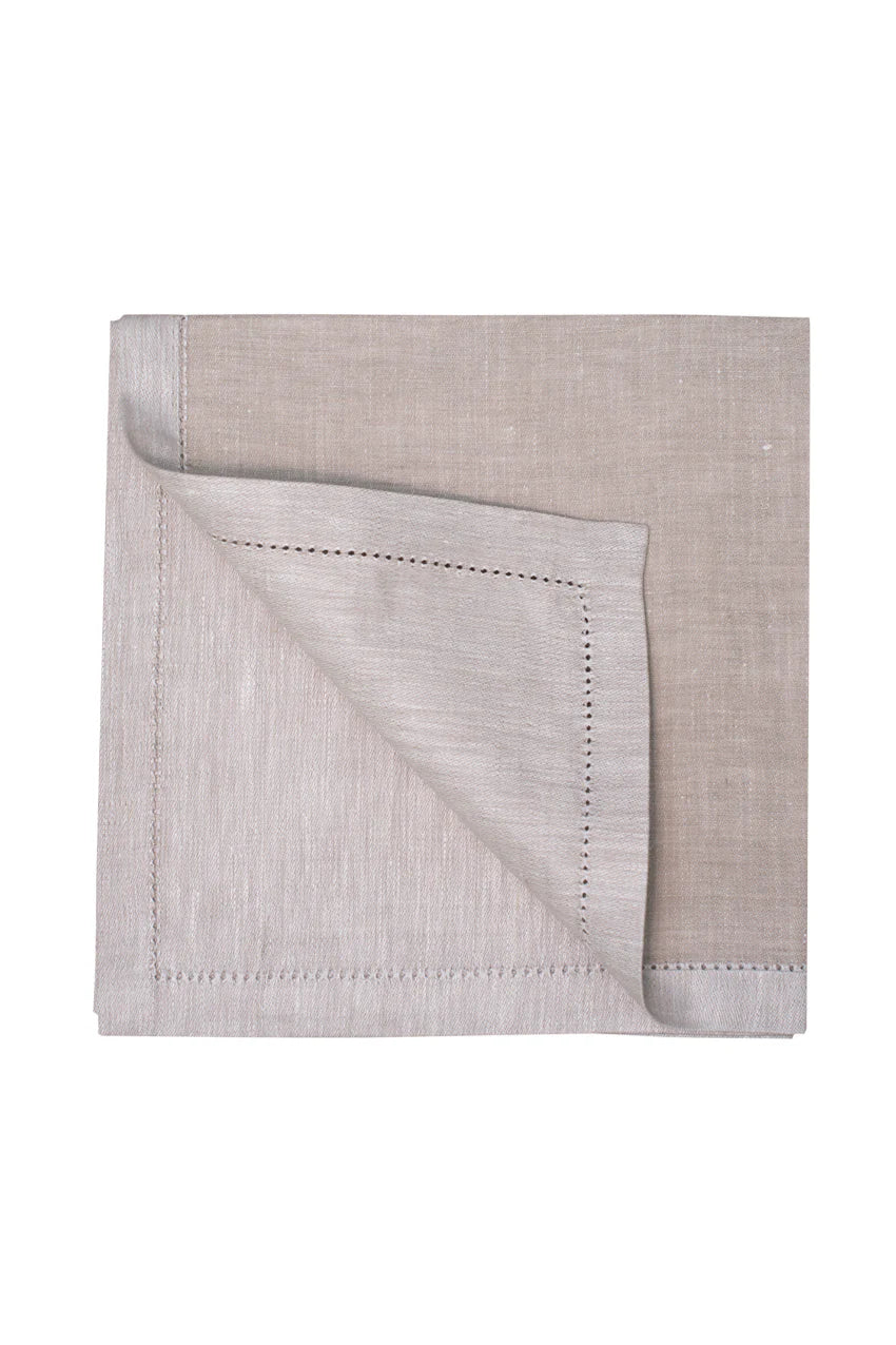 French Melody Two-Tone Natural Napkins Set of 4