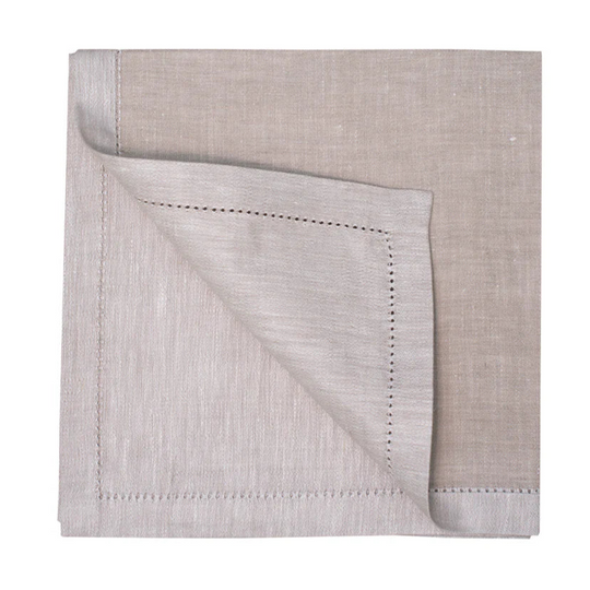 French Melody Two-Tone Natural Napkins Set of 4