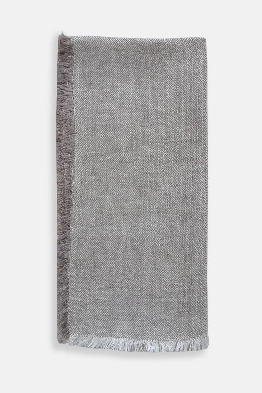 Metro White with Grey Napkins Set of 4