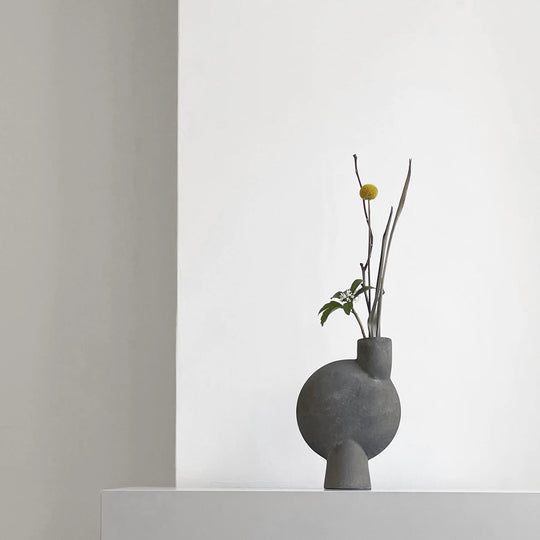 SPHERE VASE BUBL, MEDIO - DARK GREY