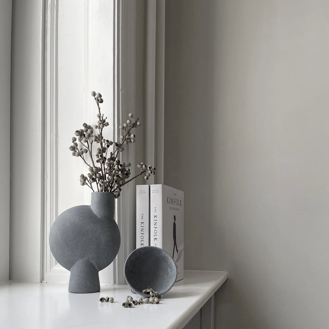 SPHERE VASE BUBL, MEDIO - DARK GREY