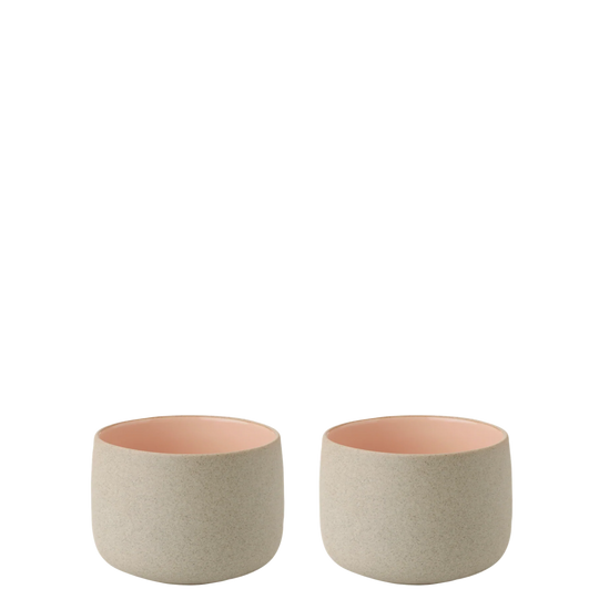 EMMA CUP 5.1 OZ, 2 PCS - ROSE/GREIGE