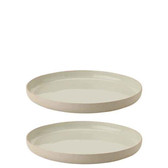 EMMA PLATE Ø 7.48 IN, 2 PCS - GREIGE